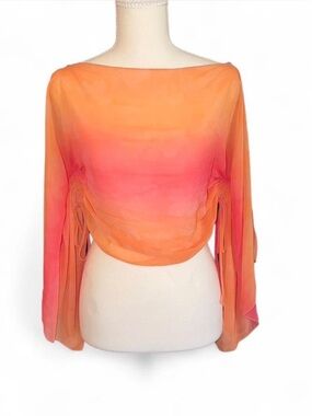 Rave Orange + Pink Ombré Top